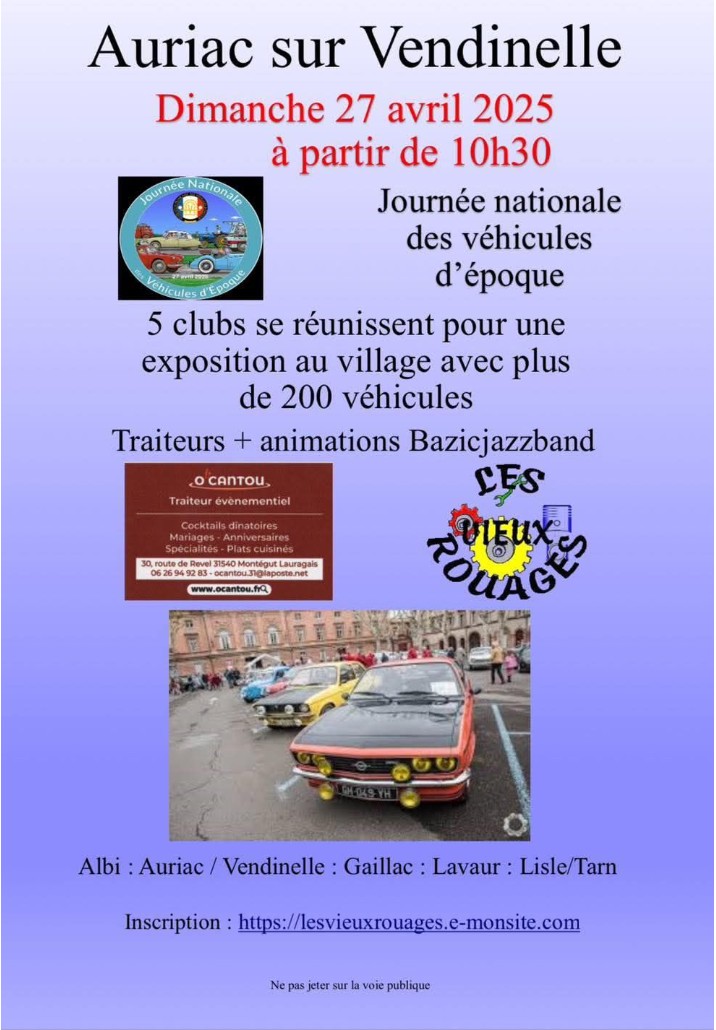 JOURNÉE NATIONALE DES VÉHICULES D'ÉPOQUE