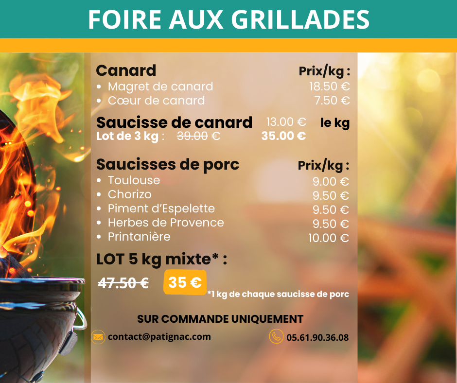 FOIRE AUX GRILLADES 11 AVRIL 2025