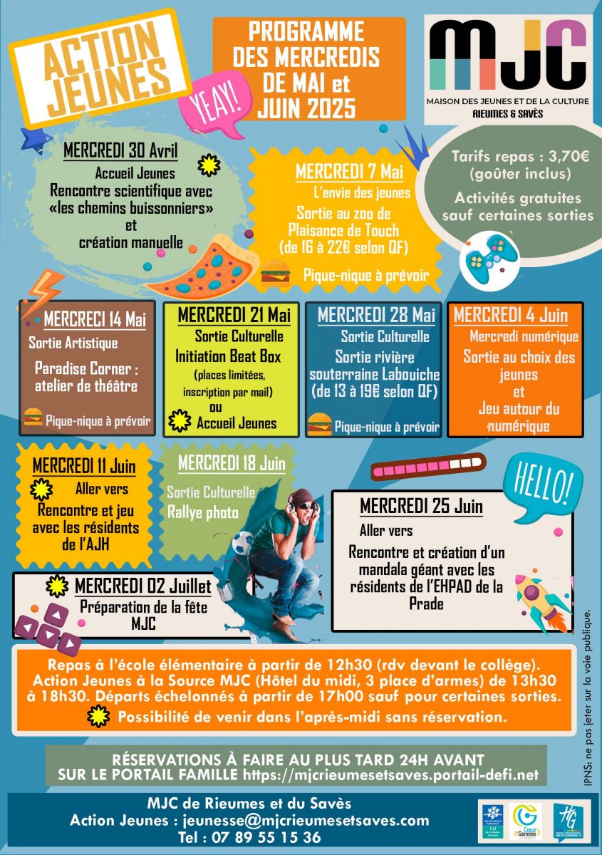 PROGRAMME DES MERCREDIS DE MAI À JUILLET 2025  ...