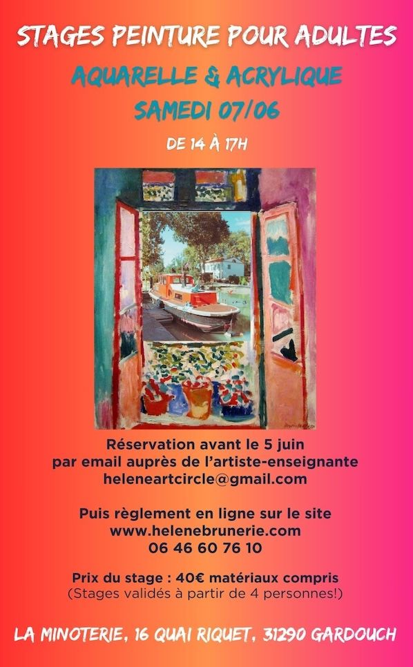 STAGE DE PEINTURE ADULTES / AQUARELLE ET ACRYL ...