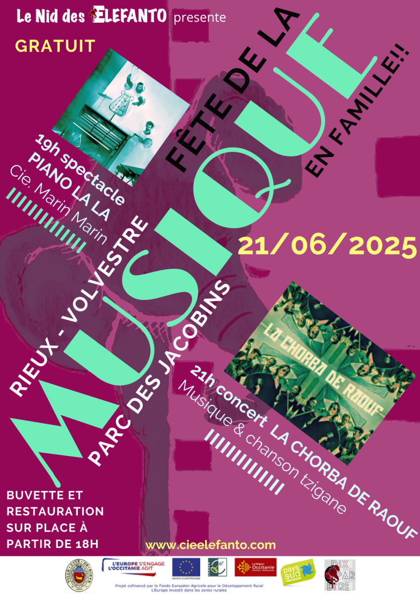 FÊTE DE LA MUSIQUE À RIEUX-VOLVESTRE !