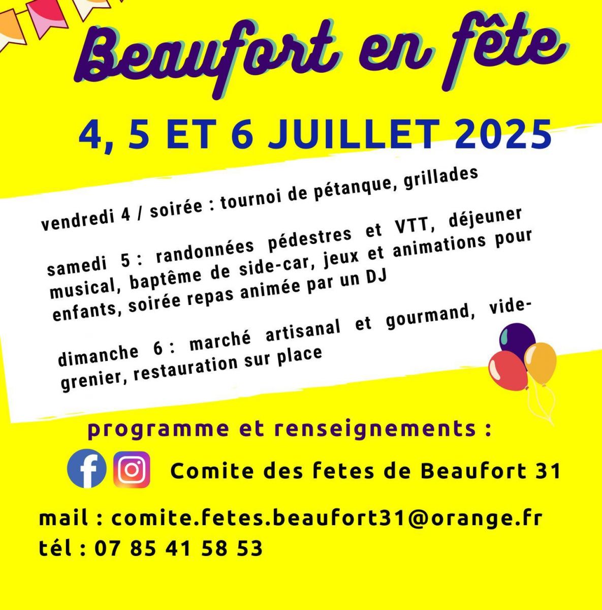 FÊTE LOCALE DE BEAUFORT