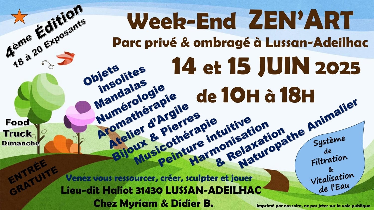 4ÈME ÉDITION D’UN WEEK END ZEN’ART