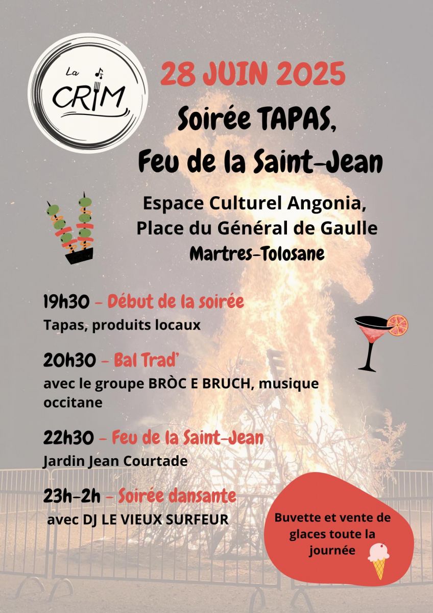 SOIRÉE TAPAS & FEU DE LA SAINT JEAN