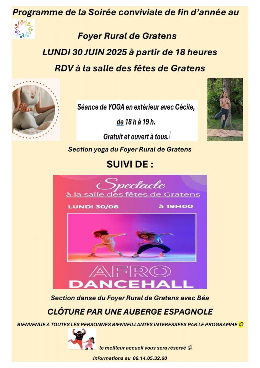 SOIRÉE CONVIVIALE DE FIN D'ANNÉE