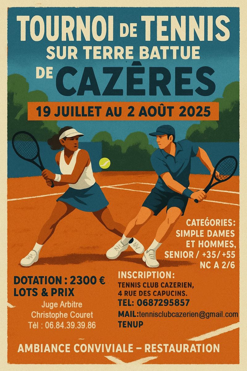 TOURNOI DE TENNIS SUR TERRE BATTUE