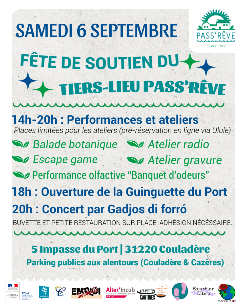 FÊTE DE SOUTIEN DU TIERS-LIEU PASS’RÊVE