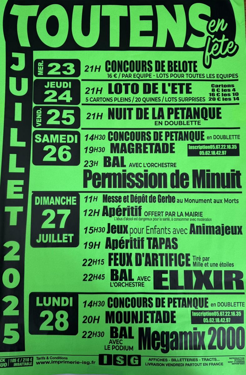GRANDE FÊTE LOCALE DE TOUTENS