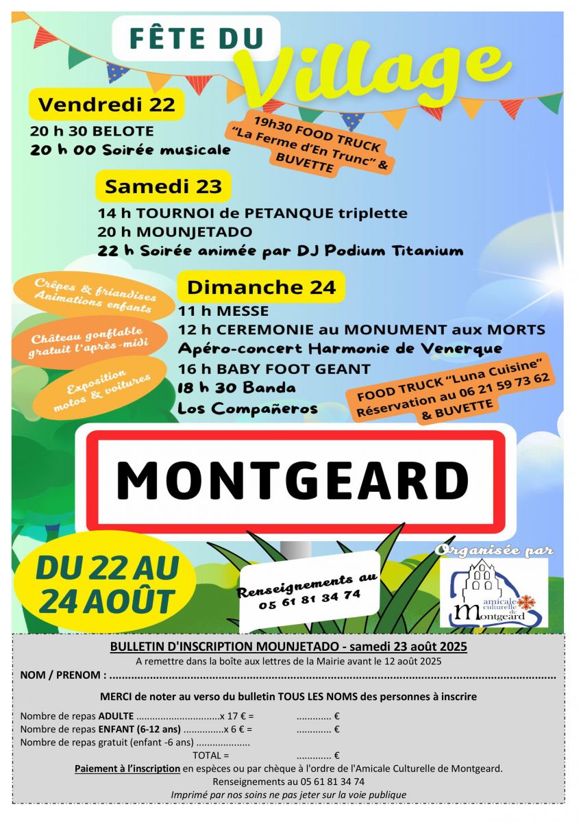 FÊTE DU VILLAGE DE MONTGEARD