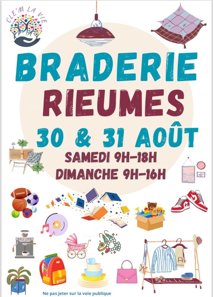 BRADERIE SOLIDAIRE CLE'M LA VIE