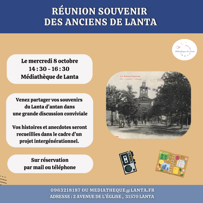 RÉUNION SOUVENIR DES ANCIENS DE LANTA