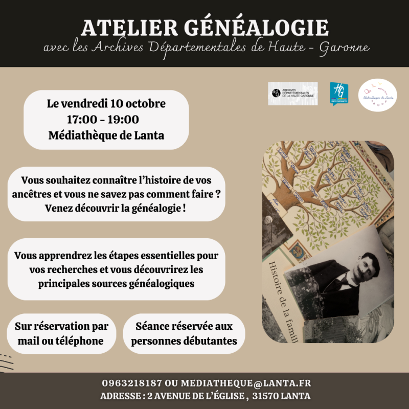 ATELIER GÉNÉALOGIE AVEC LES ARCHIVES DÉPARTEME ...