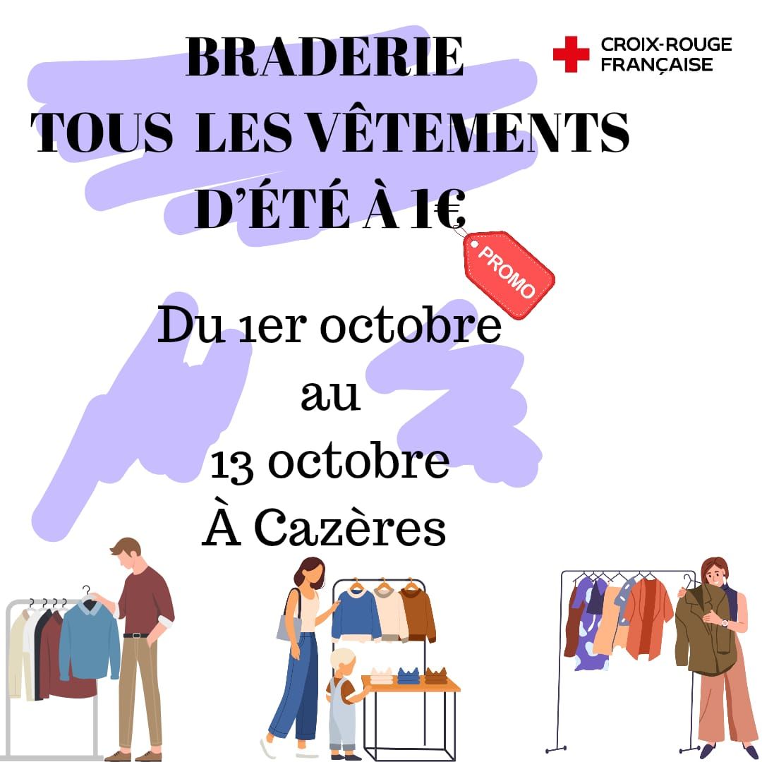 BRADERIE TOUS LES VÊTEMENTS D'ÉTÉ A I€