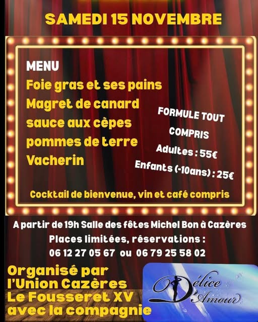 SOIRÉE ORGANISÉ PAR DE L'ECOLE DE RUGBY UCF XV