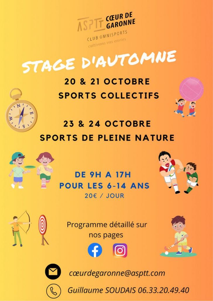 STAGE D'AUTOMNE 2025