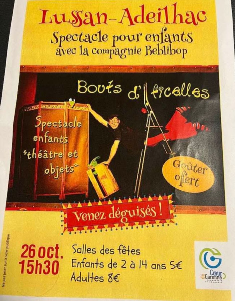 SPECTACLE POUR ENFANTS AVEC LA COMPAGNIE BEBLIBOP