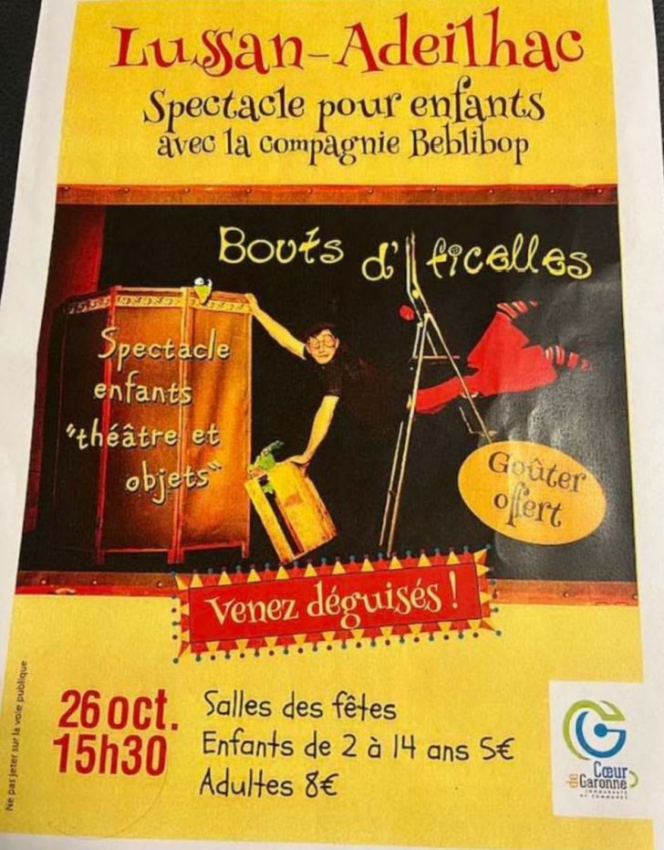 SPECTACLE POUR ENFANTS AVEC LA COMPAGNIE BEBLIBOP