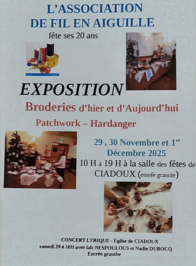 EXPOSITION BRODERIES D'HIER ET D'AUJOURD'HUI