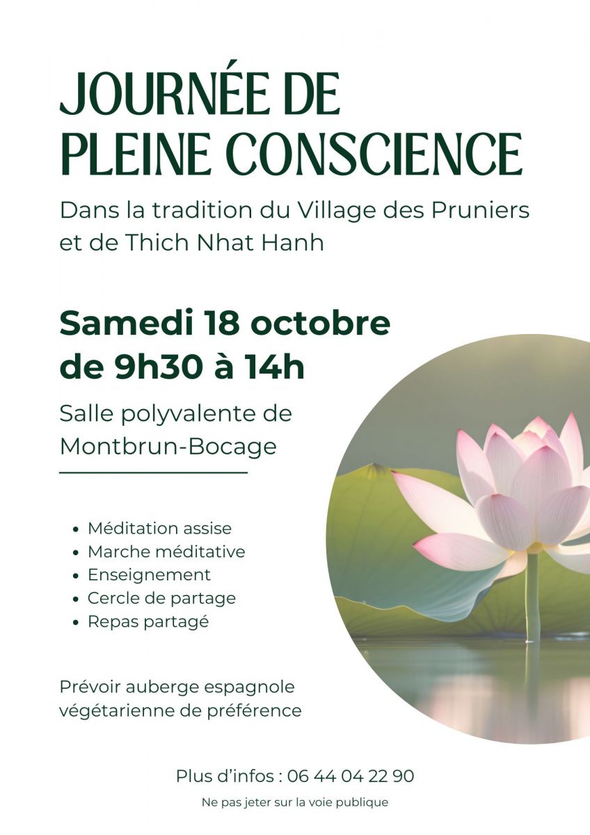 JOURNÉE DE PLEINE CONSCIENCE