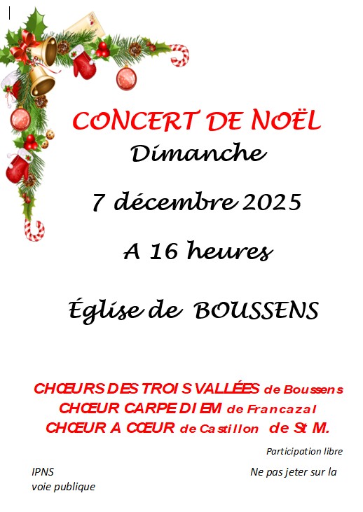 CONCERT DE NOEL - CONCERT CHOEURS DES TROIS VA ...