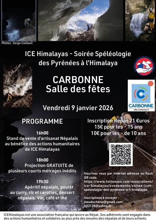 SOIRÉE SPÉLÉOLOGIE DES PYRÉNÉES À L'HIMALAYA