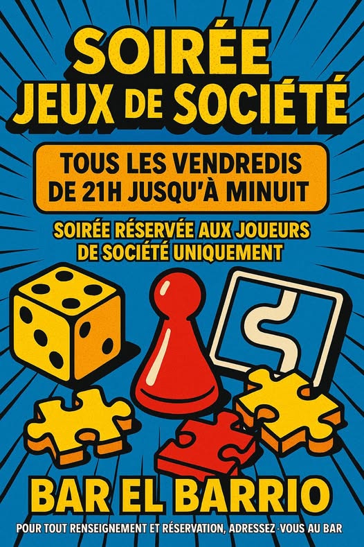 SOIRÉE JEUX DE SOCIÉTE