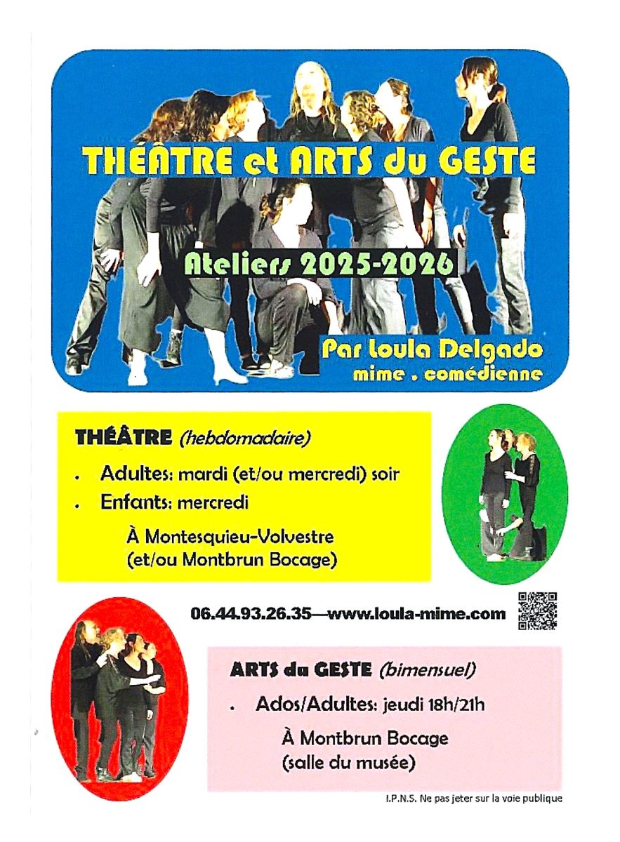 THÉÂTRE ET ARTS DU GESTE : MONTESQUIEU-VOLVESTRE