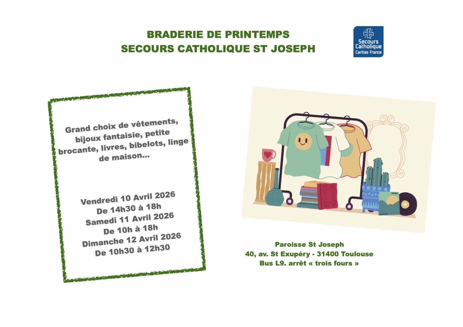 Braderie Secours Catholique St Joseph