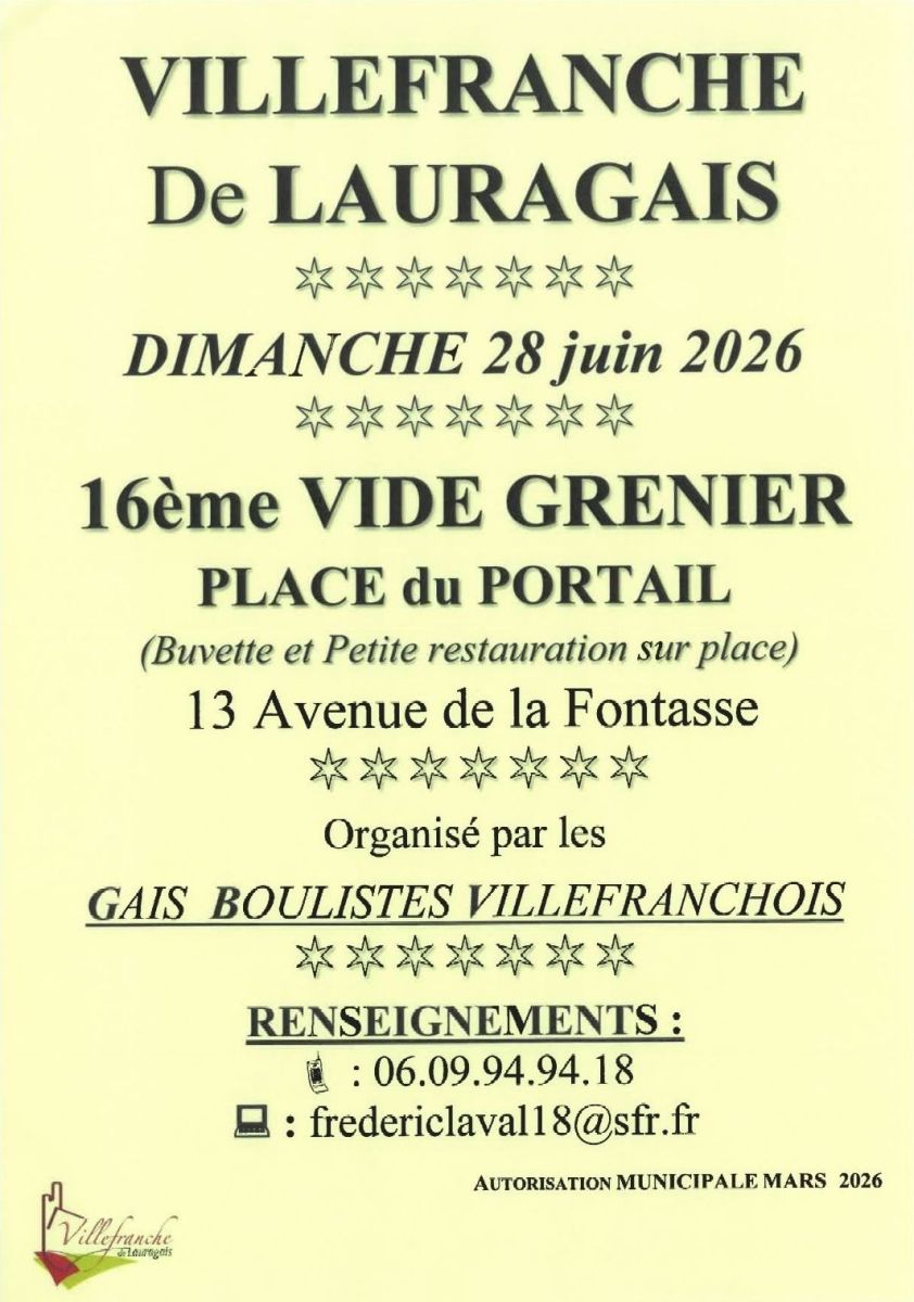 16ÈME ÉDITION DU VIDE GRENIER