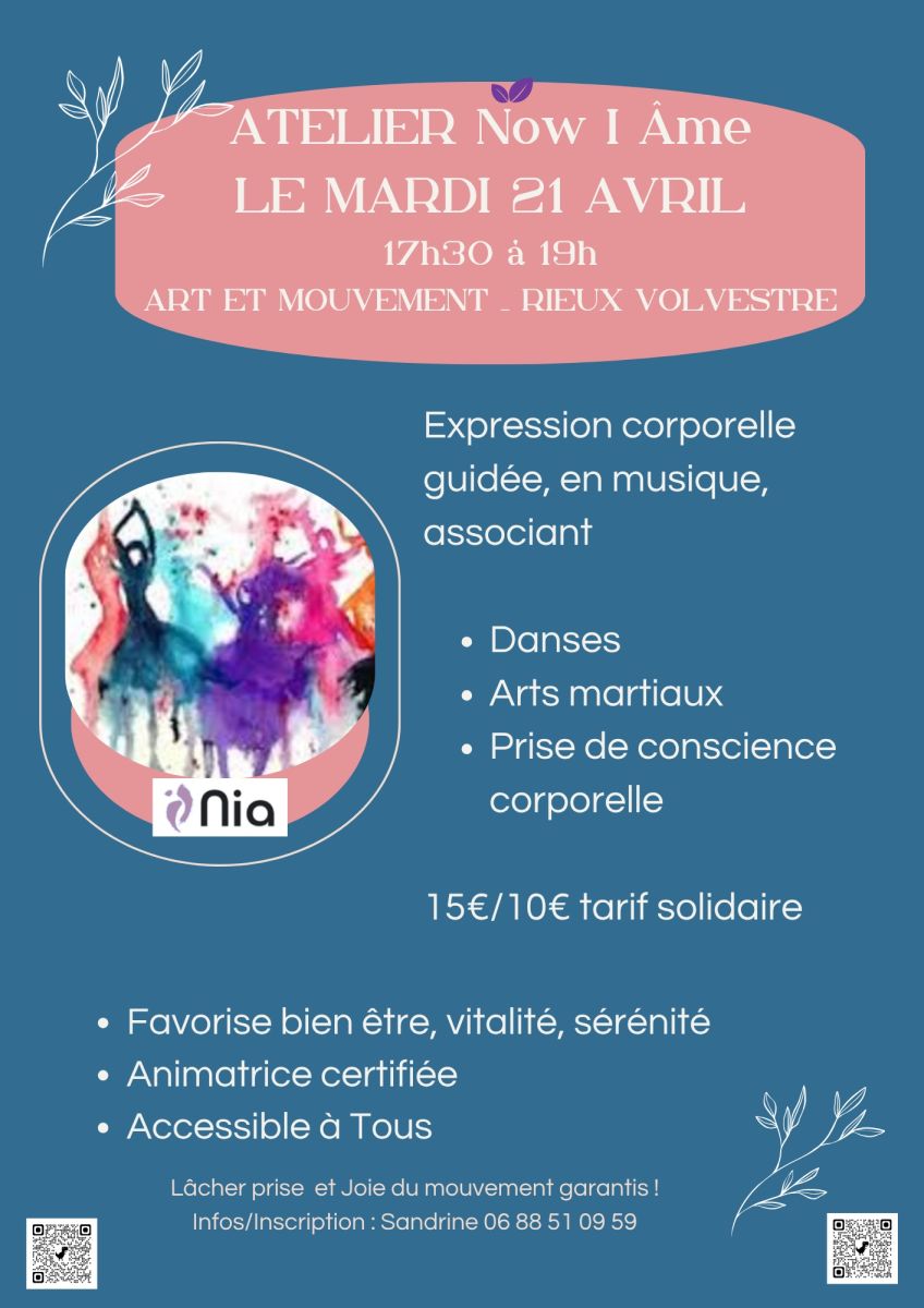 ATELIER DÉCOUVERTE NIA NOW I ÂME