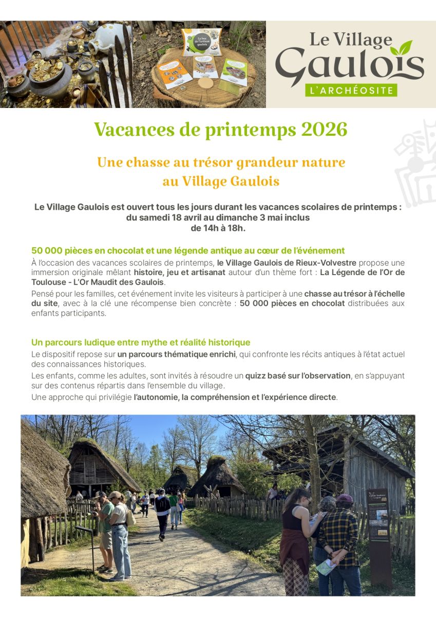 CHASSE AU TRÉSOR AU VILLAGE GAULOIS