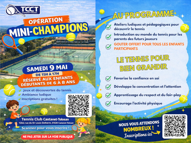 ANIMATION TENNIS CLUB : MINI-CHAMPIONS