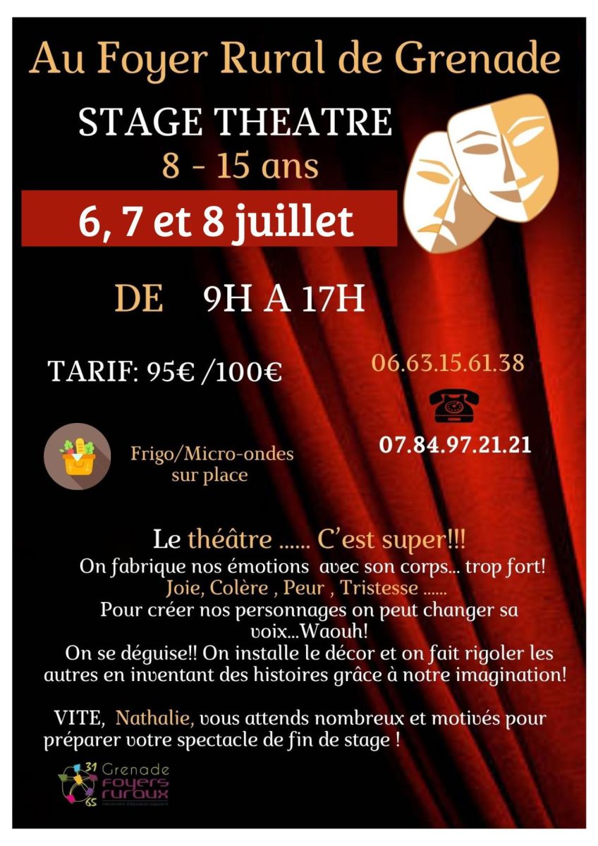 STAGE DE THÉÂTRE 8/15 ANS