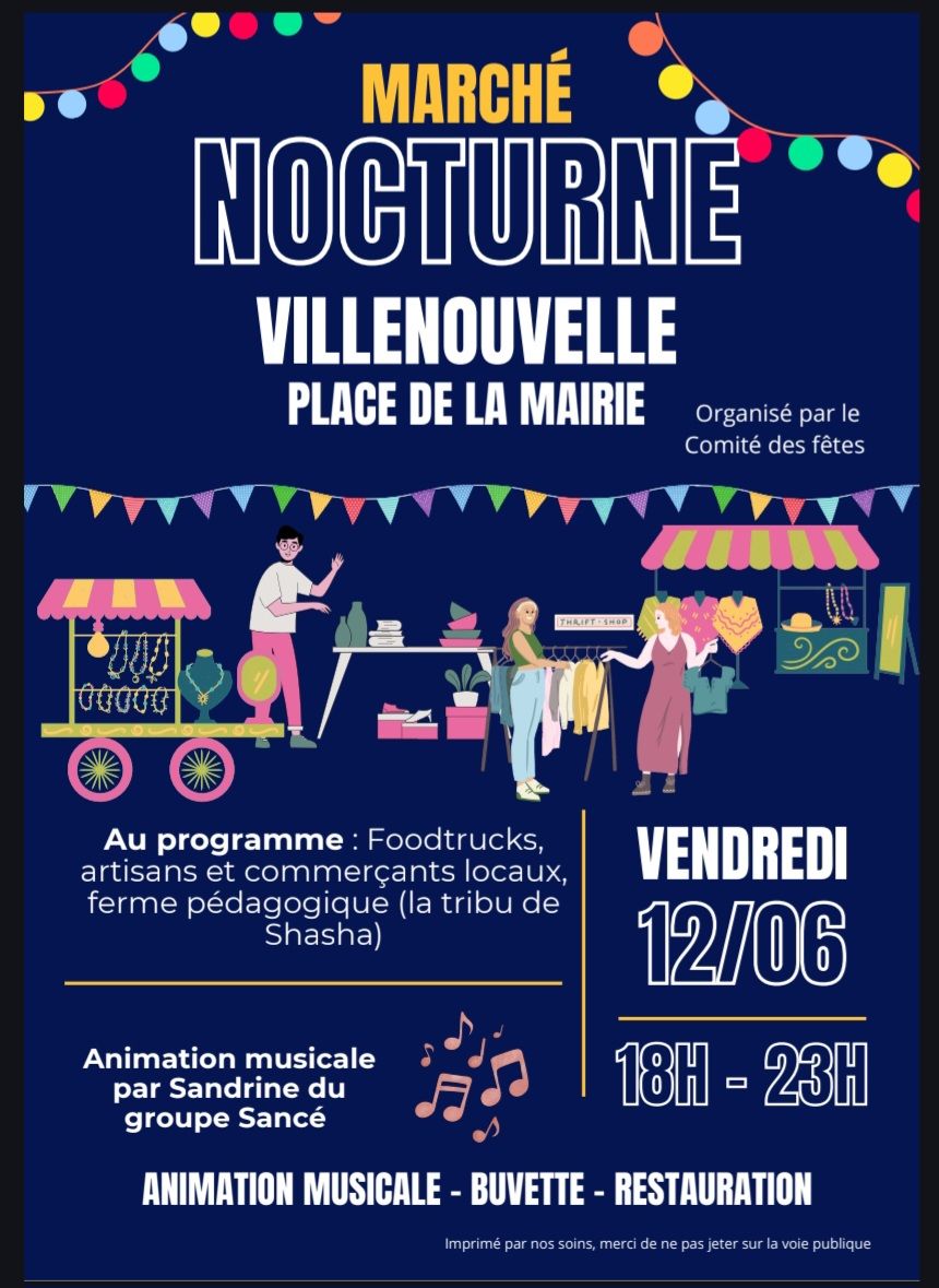 MARCHÉ NOCTURNE À VILLENOUVELLE
