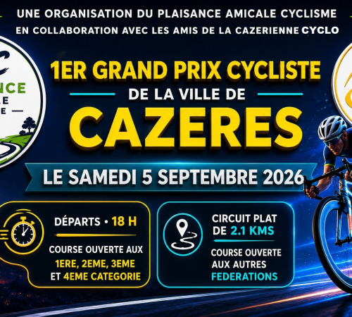 1ER GRAND PRIX CYCLISTE DE LA VILLE DE CAZÈRES