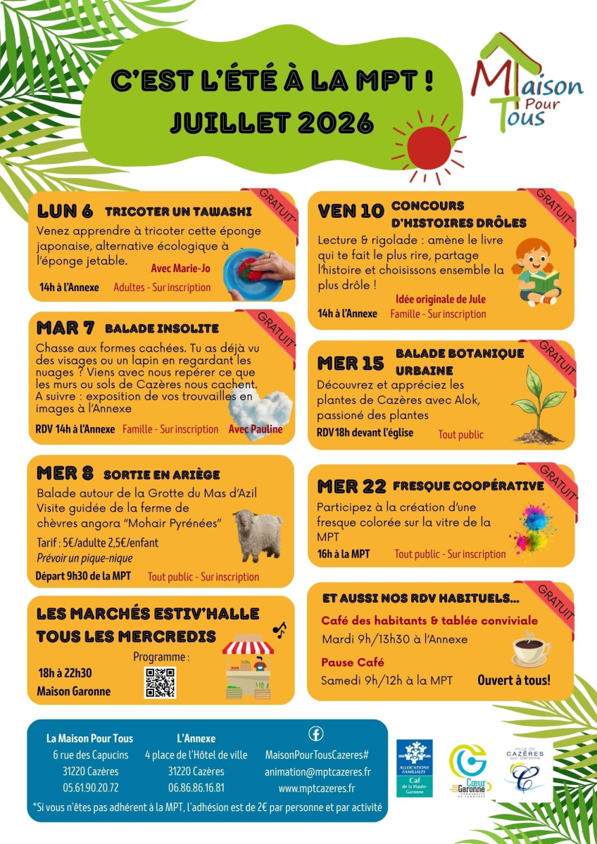 PROGRAMME DE JUILLET