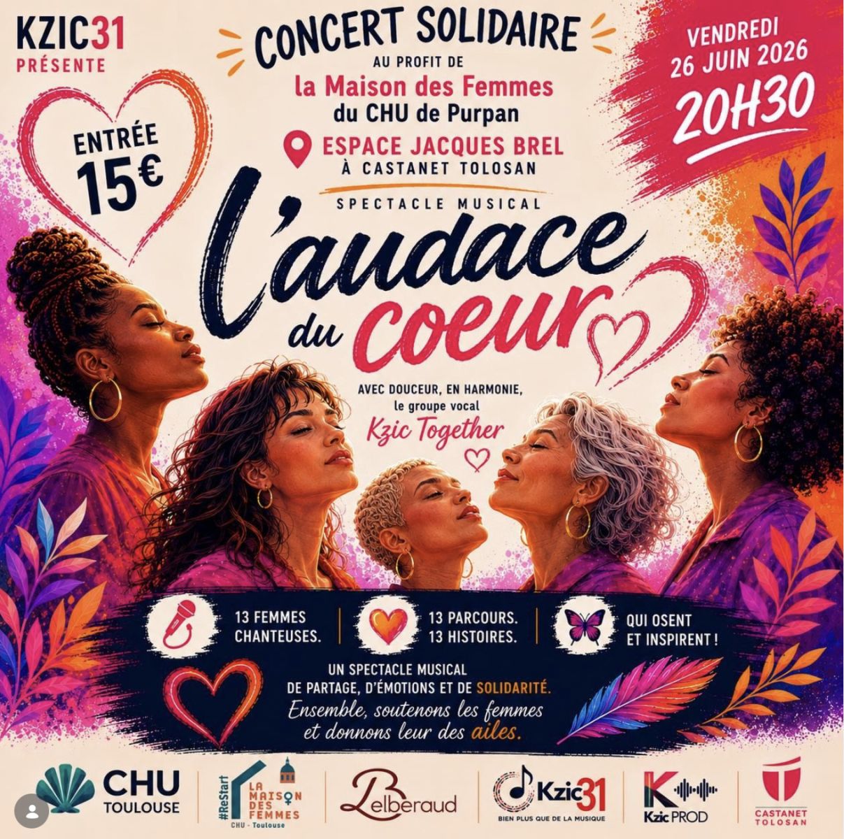 CONCERT SOLIDAIRE "L'AUDACE DU COEUR"