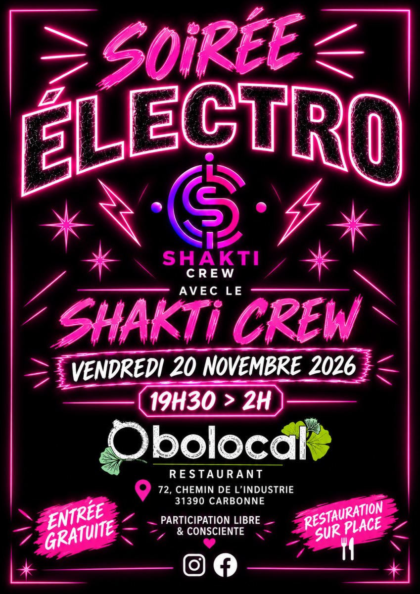 SOIRÉE ÉLECTRO avec le SHAKTI CREW