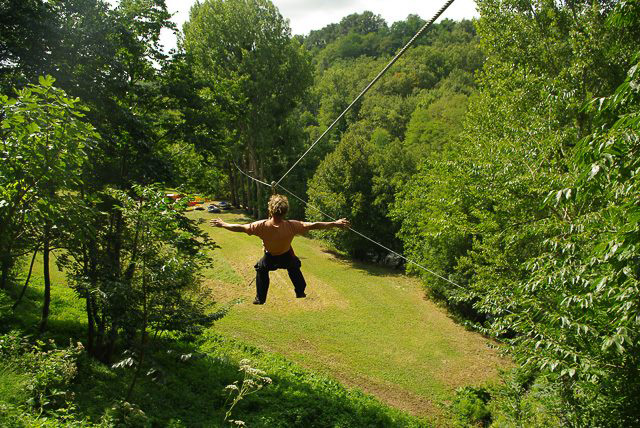 Base of La Belle Verte: tree climbing