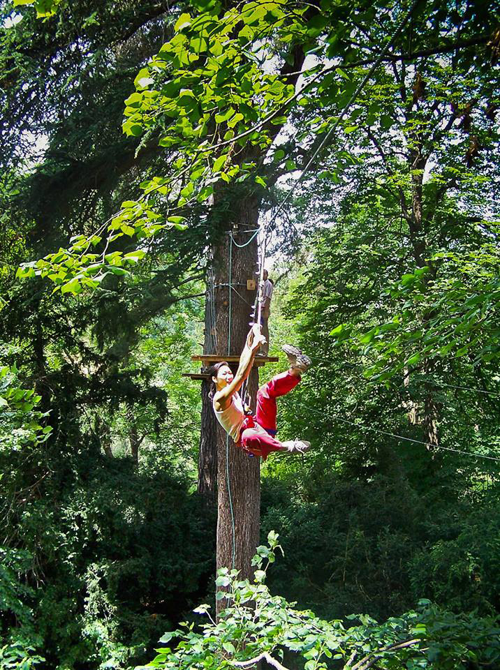 Base of La Belle Verte: tree climbing