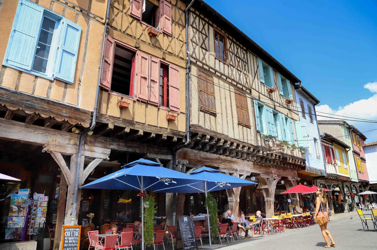 The medieval town of Mirepoix, an architectura ...