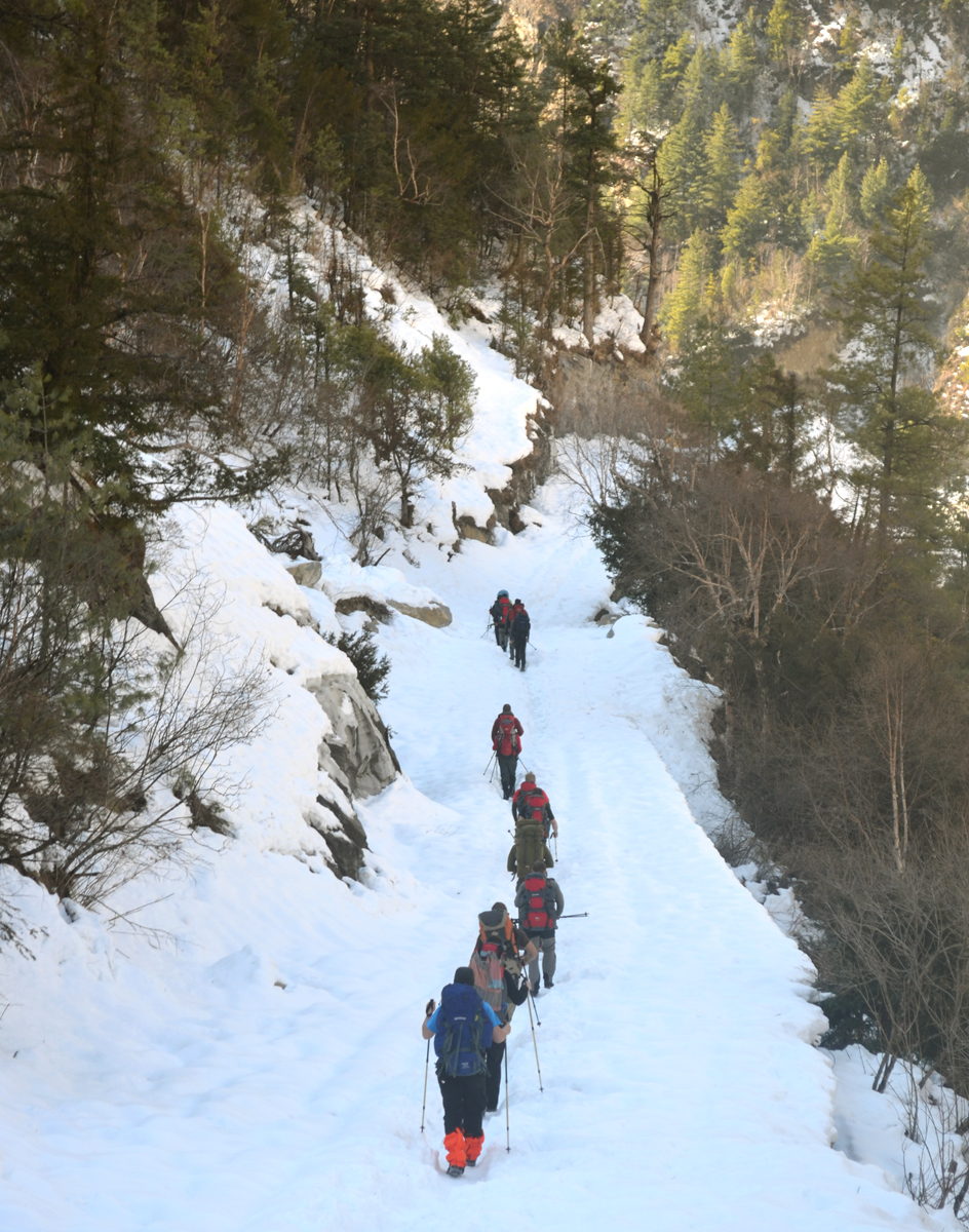 randonnée dans la neige