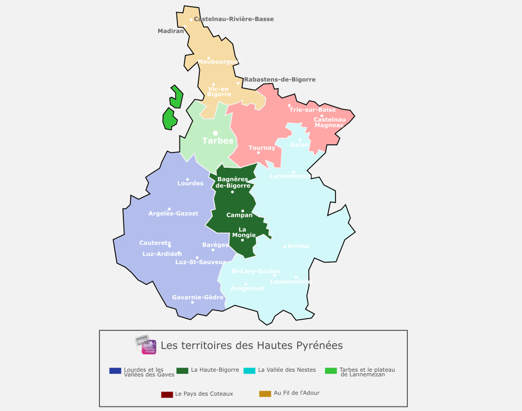 Carte des Hautes Pyrénées