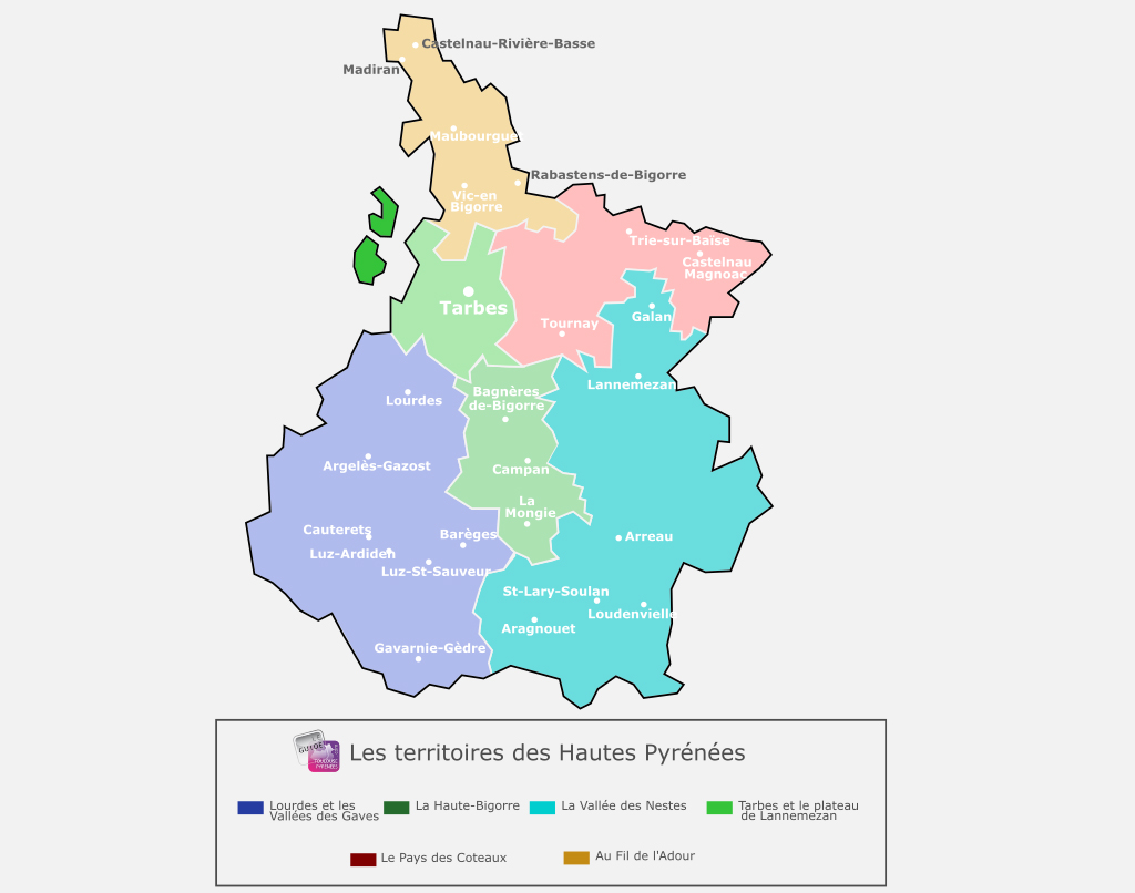 Carte des Hautes Pyrénées