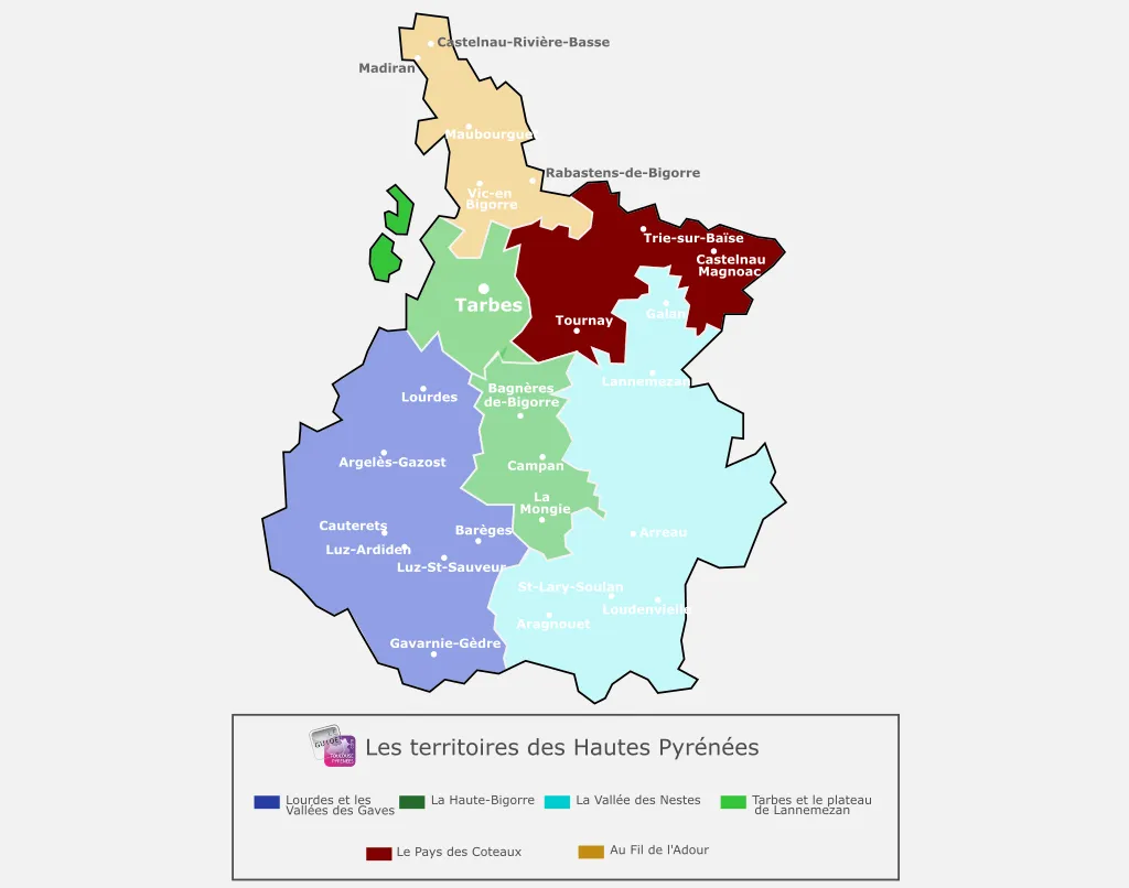 Carte des Hautes Pyrénées