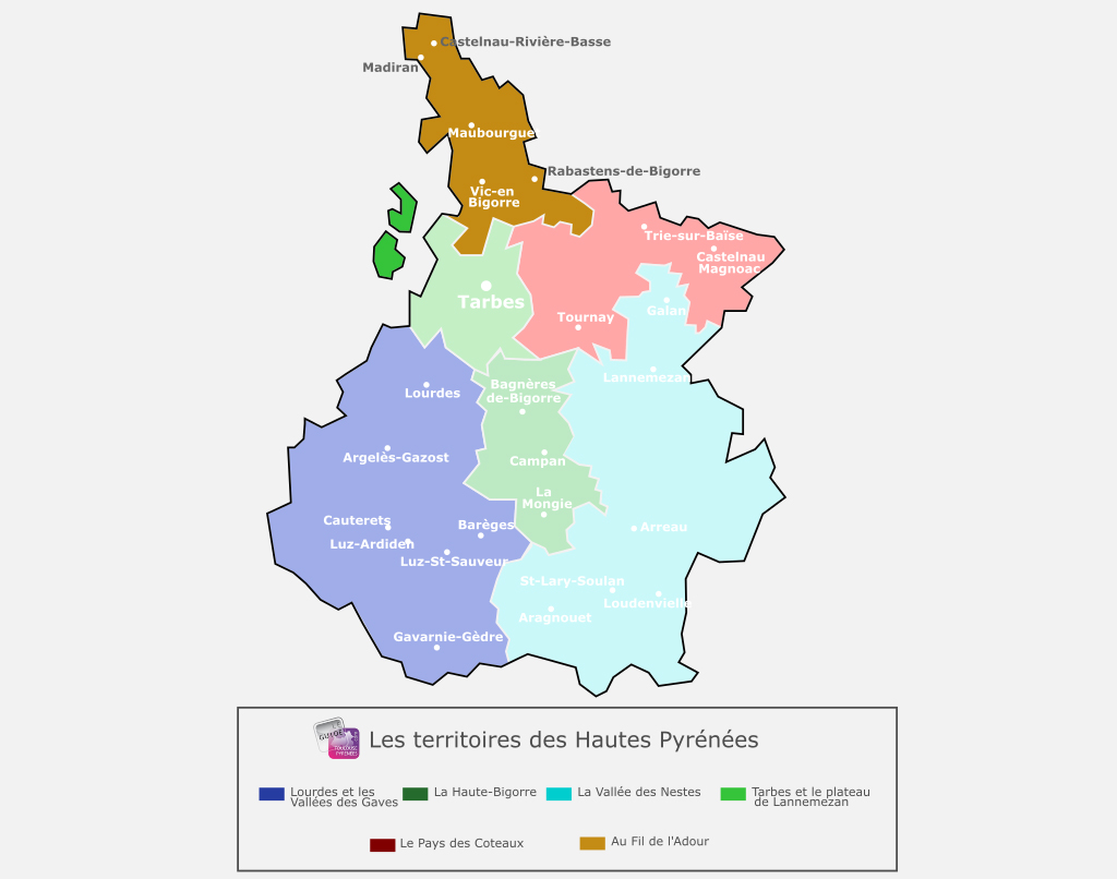 Carte des Hautes Pyrénées